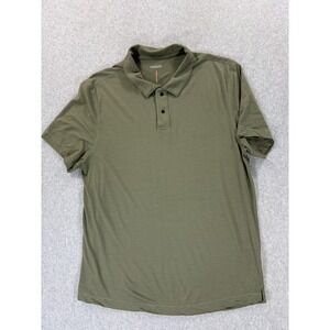 Proof Huckberry 72 Hour Merino Short Sleeve Polo Shirt (Men's Large) Green